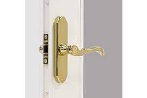 Larson Certified Storm Door M2 Mortise Brass Handle Set, Storm Door Handle Replacement with Keyed Deadbolt