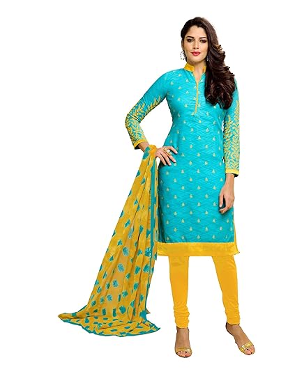 Oomph! Cotton Embroidered Salwar Suit Latest Unstitched Dress Material