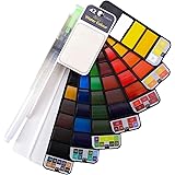 Dyvicl Watercolor Paint Set, 42 Assorted Colors Foldable Paint Set with Brushes, Travel Pocket Watercolor Kit for Students Ad