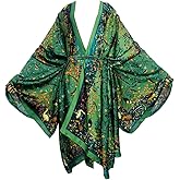 Plus Size Summer Cover up Cardigan Fashion Sexy African Holiday Party Long Sleeve Silk Feeling Robe Kimono Kaftan