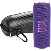 JBL FLIP 7 Waterproof Portable Speaker Bundle with gSport Carbon Fiber Case (Purple)