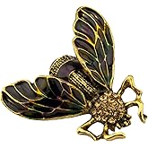 Knighthood Antique Gold Bee with Criss Cross Detailing Wing Lapel Pin/Brooch