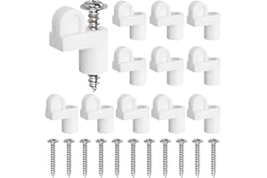 Nkiy Quen 14 Pack 3/8 Inch Window Screen Holder Clips,Offset Window Screen Clips,White Screen Retainer Clips for Fastens Windows Screens Storm Door Panels