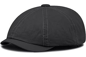 Clakllie Newsboy Cap for Men Herringbone Flat Cap Cotton Gatsby Ivy Golf Cabbie Hat Classic Irish Hats Beret Duckbill Hat