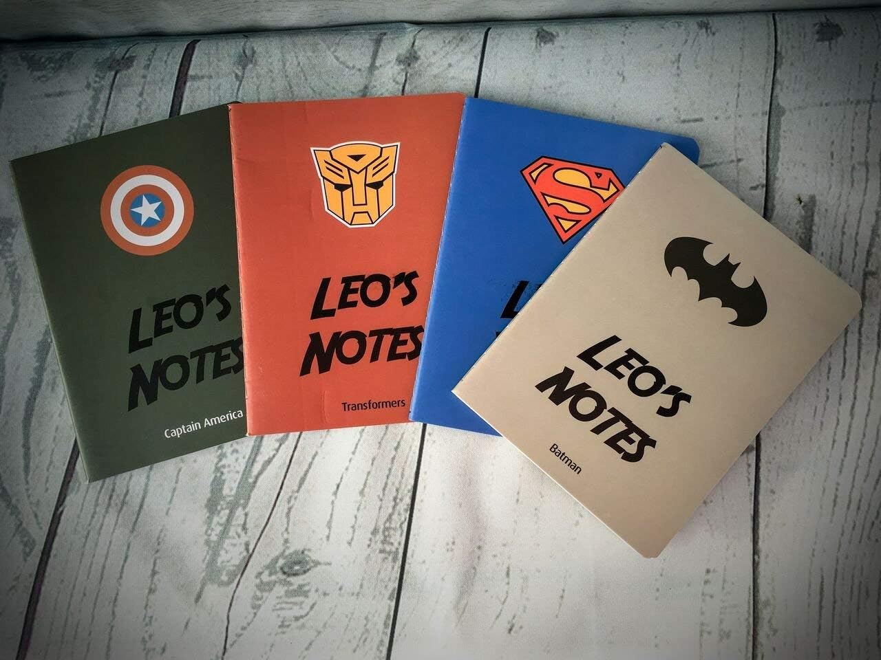 Superhero Personalised Notebook - Batman Captain America Transformers Stationary