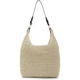 KUANG! Women's Straw Hobo Bag Large Handwoven Rattan Shoulder Bag Woven Straw Purse Summer Beach Tote Bag for Vacation