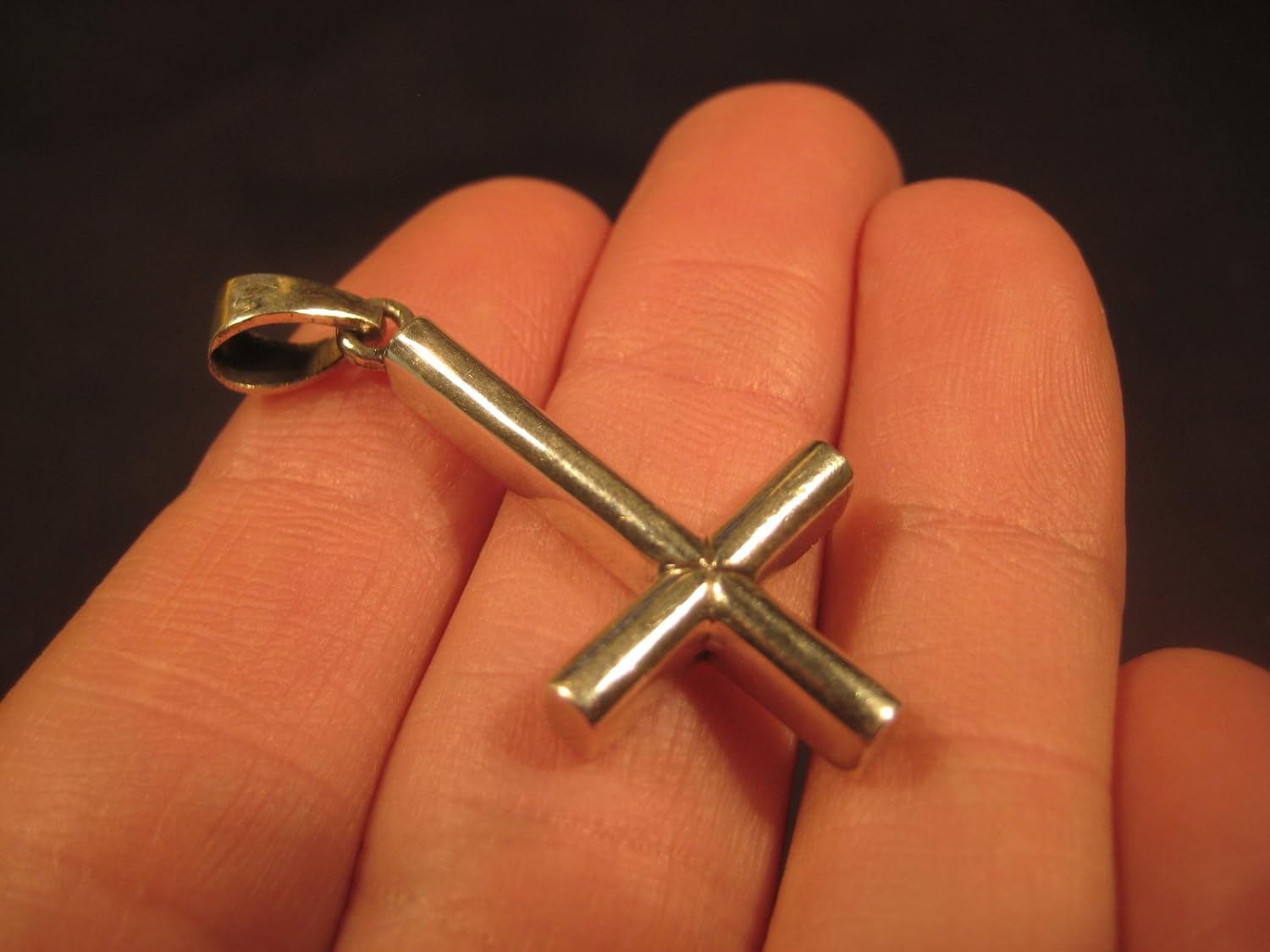 925 Silver inverted Petrine Cross Saint Peter or Satanic Pendant A18  Necklaces foretadrenaline.com