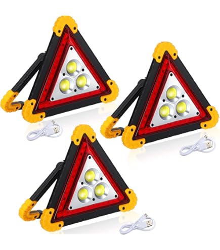 Triangolo Emergenza Auto Pieghevole Omologato E27 27R031004 - Confezione Compatta Per Emergenza Stradale