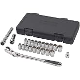 GEARWRENCH 23 Pc 3/8" Dr 6 Pt Pass-Thru SAE/mm Mechanics Tool Set | 893823
