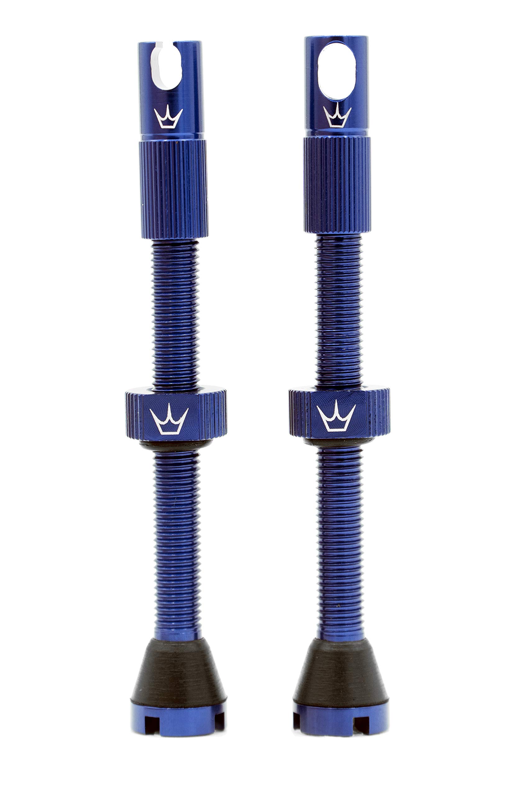 Peaty's X Chris King MK2 Tubeless Valves Presta - Integrated Spoke Key & Valve Core Removal Caps, Mountain Bike, Road & Gravel Bicycle Tyre, Insert Compatible, 7075 Aluminium - 60mm, Navy