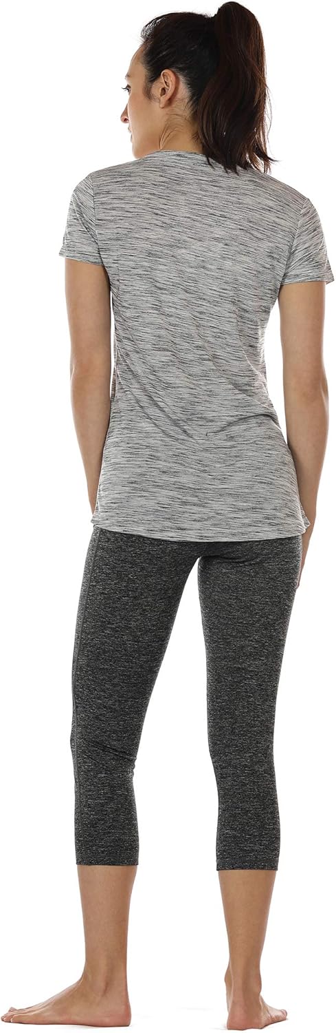 icyzone Workout Shirts for Women - Yoga Tops Gym Clothes Running Exercise Athletic T-Shirts for Women(Pack of 2) at  Women’s Clothing store