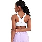 CRZ YOGA Girls Butterluxe Racerback Sports Bra - Yoga Athletic Casual Tops Scoop Neck Padded Crop Kids Teen
