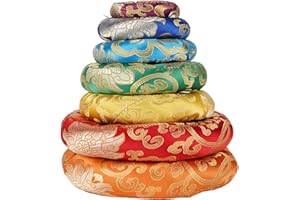 HIHEALER Tibetan Singing Bowl Accessories Silk Ring Cushions Handmade in Nepal Round Cushion for Sound Bowls Meditation Accessories