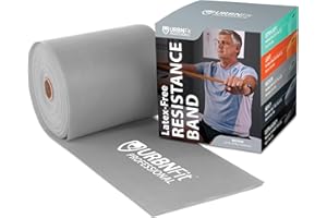 URBNFit Professional Resistance Bands - 25 Yards (75ft) Latex-Free Elastic Exercise Fitness Band Roll - No Scent, No Powder - Perfect for Physical Therapy & Rehab, Yoga, Pilates