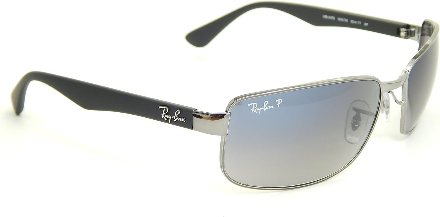 Amazon Com New Ray Ban Rb3478 004 78 Gunmetal Polar Blue Gradient Gray 63mm Sunglasses Shoes Amazon Com New Ray Ban Rb3478 004 78 Gunmetal Polar Blue Gradient Gray 63mm Sunglasses Shoes