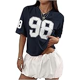 SOLY HUX Women's Graphic Tees Y2k Oversized Jersey Summer T-Shirt Tops Grunge Streetwear Coquette Clothes