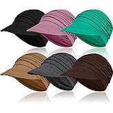 Wimnkuv 6 Pieces Soft Cancer Headwear for Women, Classic Baseball Cap Chemo Hats for Hair Loss