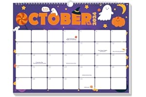 SUNEE 2025 Wall Calendar 11x8.5, 18 Months Hanging Monthly Calendar 2025, October 2024 to March 2026, Large Writing Space for Organizing & Planning, Cute