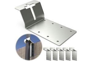 ForoGore 6 Pack T-Post Bracket 3" (Vertical) T Post Mounting Bracket, Mounting T Post Bracket for Signs, Plywood Install