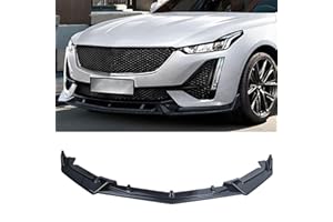 AUTOTOP Front Bumper Lip Spoiler FIT 2020–2023 Cadillac CT5 – Gloss Black, 3-Piece Set, Easy Installation