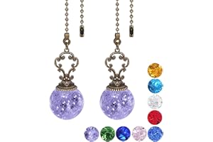 LONGSHENG - SINCE 2001 - 2PCS Purple Ceiling Fan Pull Chain Light Pull Chain Pull String Light Fixture Ceiling Fan Pull Chain Ornaments