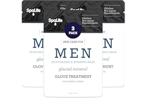 SPALIFE Spa Life Men's Glacial Mineral Moisturizing and Repairing Balm for The Working Hand (Hand Gloves 3 Pack)