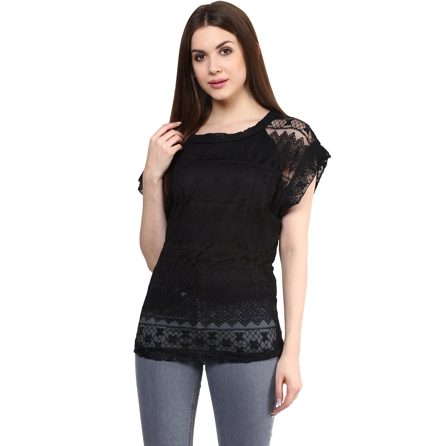 mayra women's net top