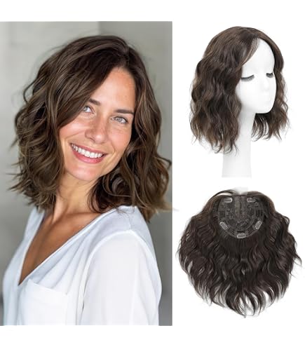 Amazon.com : Ms Taj 11 Inch Short Wavy Hair Topper for Women  display picture 1