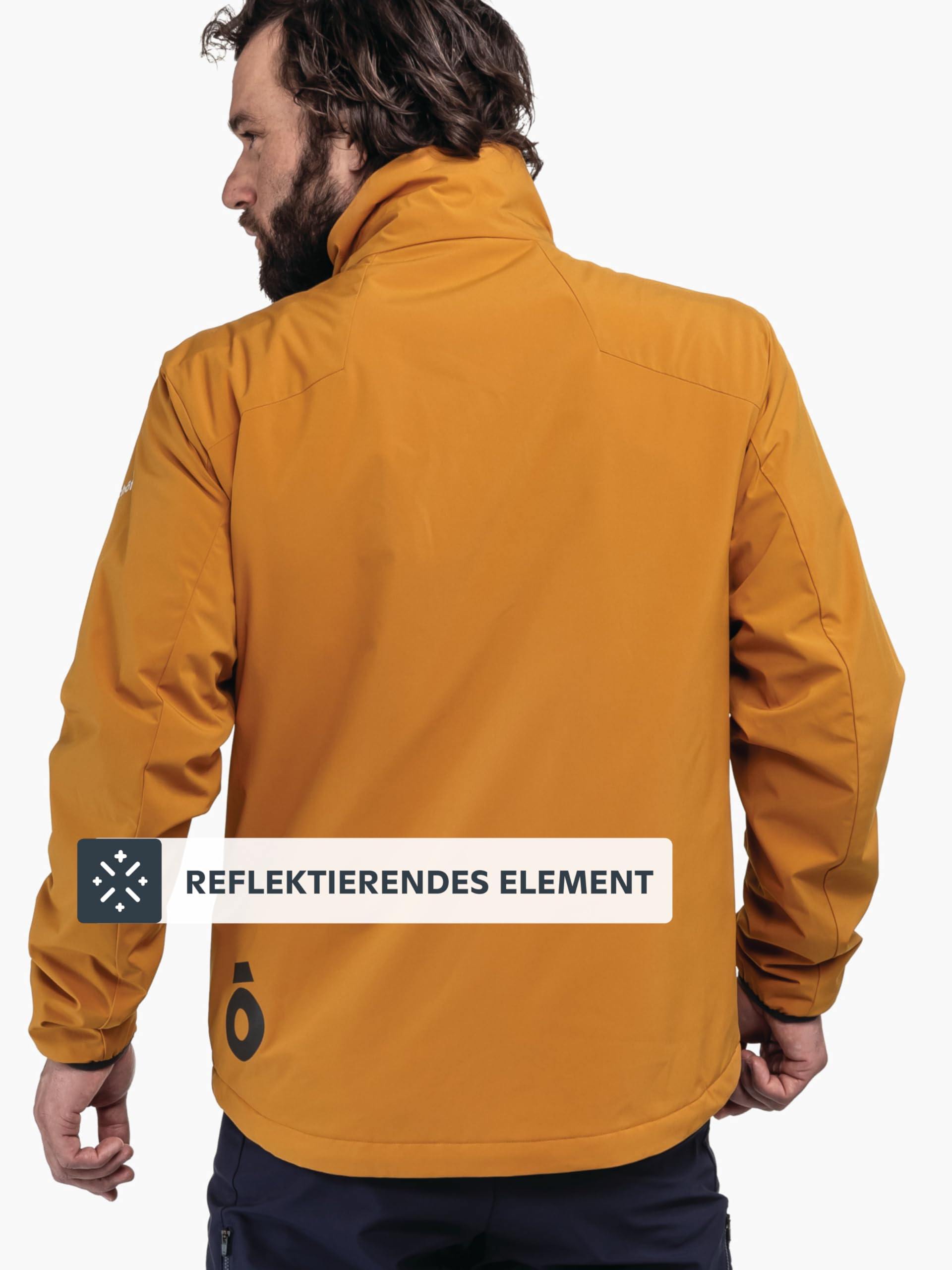 Schöffel Herren Ins Jacket Style Salza MNS, funktionale Fahrrad Regenjacke mit 4-Wege-Stretch, MTB Jacke mit vorgeformter Passform und Belüftungsöffnungen, chai, 50 6