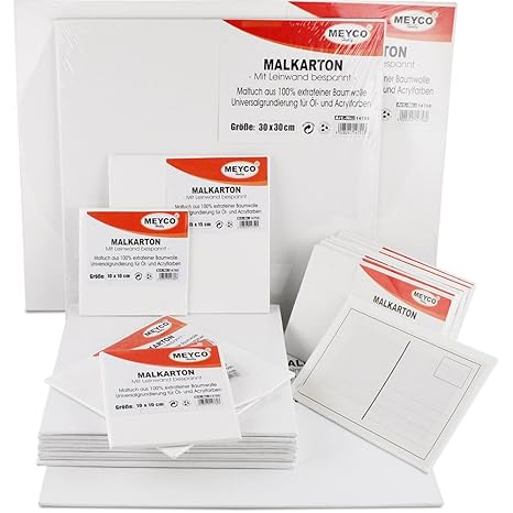 Malkarton/bespannt mit 100 % Baumwolle/24x30 cm