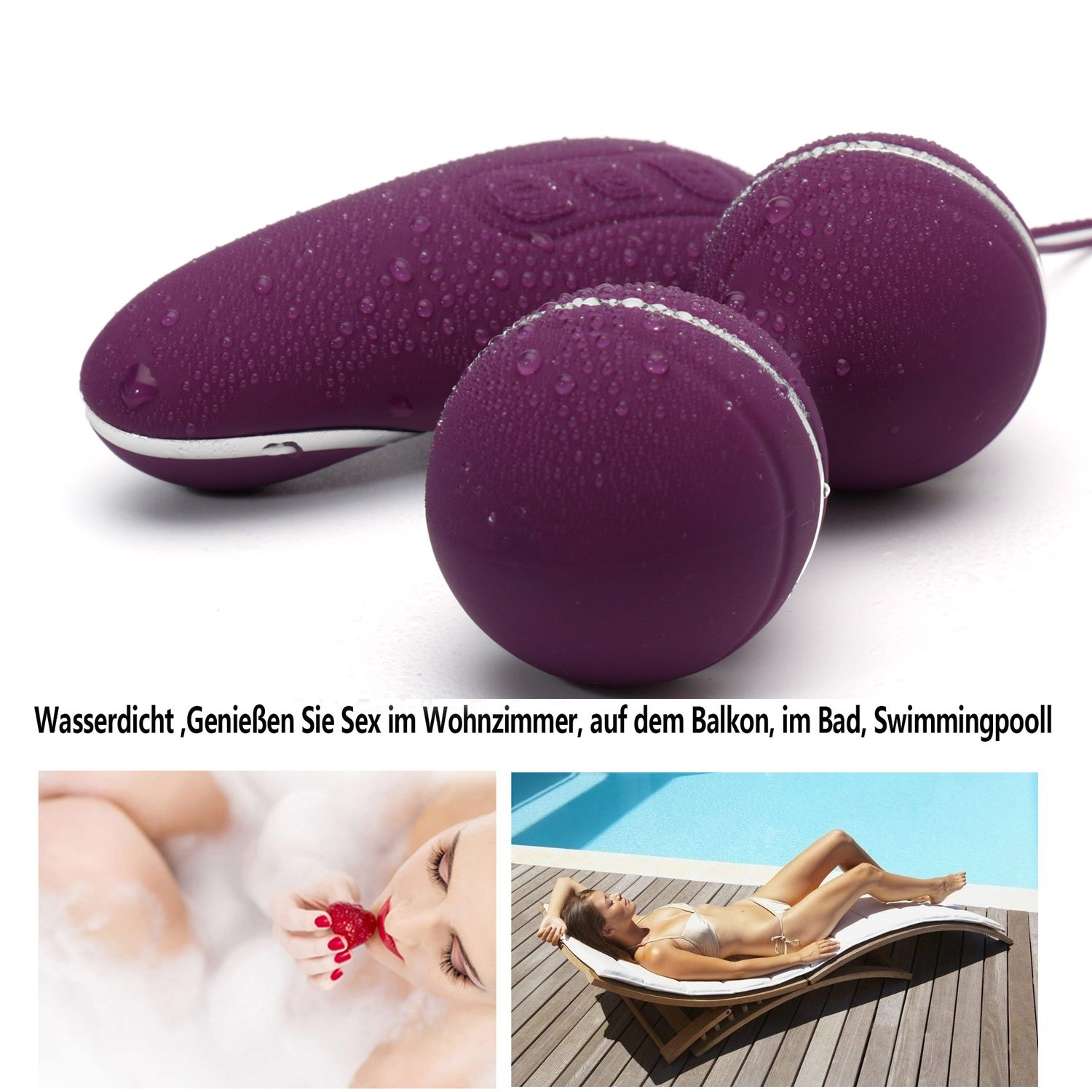 Himall Bullet Vibrator Vibro Ei mit Fernbedienung ,Liebeskugeln mit Vibration (lila)