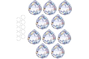 ZEERSHEE 10pcs Crystal Ball Prism Sun Catcher Rainbow Maker Pendants 40mm Decorative Ball Paperweight for Table Decor, Wedding Christmas Party Centerpieces