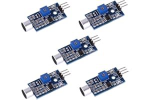 Anmbest 5PCS RED Microphone Sensor AVR PIC High Sensitivity Sound Detection Module LM393 Dual Differential Comparators Output for Arduino
