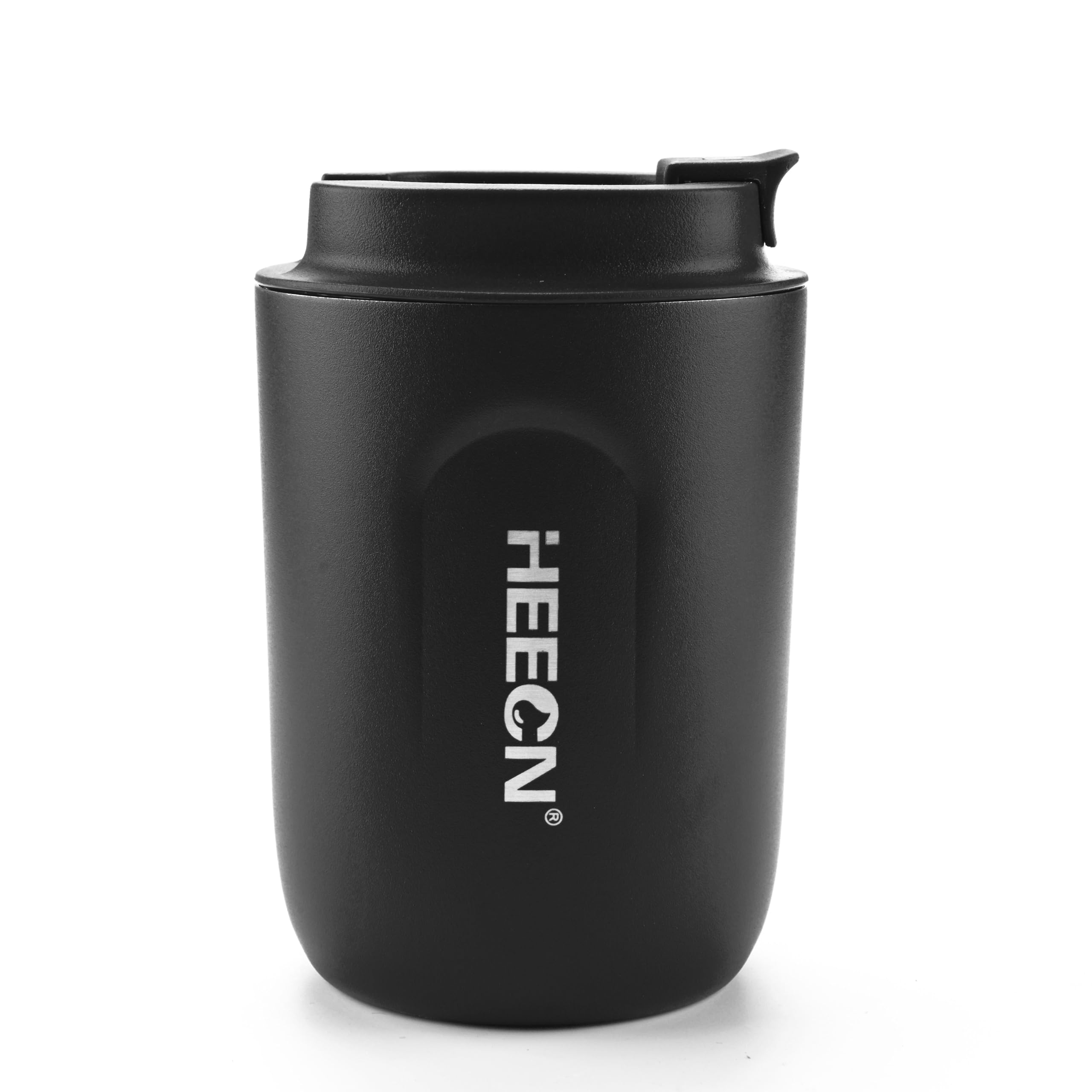 HEECN® Palm Vacuum Mug - Mini Insulated Tumbler (260ml) - Lightweight Portable Themo Mug，Leakproof, BPA-Free, Pocket-Sized Travel Mug (Black)