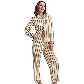 NAP BOUND 100% Cotton Pajamas for Women 2 Piece PJs Set Long Sleeve Button Down Breathable Woven Sleepwear Loungewear XS-XXL