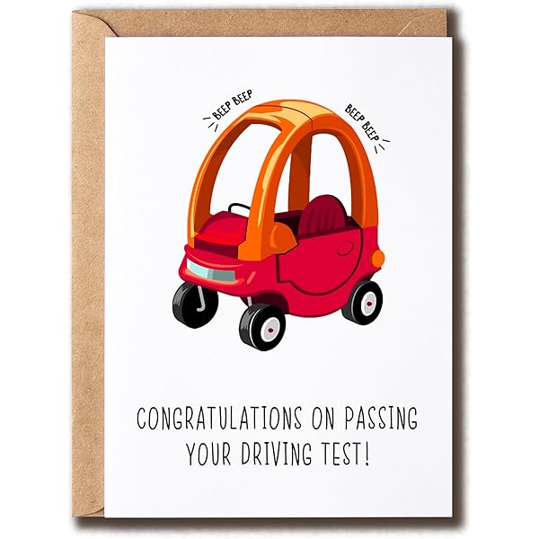 Luvart Passed Driving Test Gifts - Congratulations On Passing Your Driving Test Card, Drive Safe Keyring, New Driver Gift, Just Passed Driving Test Gifts For Boyfriend Girlfriend Son Daughter