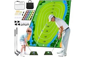 Golf Chipping Game, 49pcs Golf Set for Kids, Indoor Outdoor Games for Kids & Adults, Family Fun Backyard Practice Set Gifts f