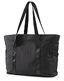 BAGSMART Tote Bag for Women with Zipper, Gym tote