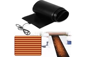 Baquler 1 Piece 13In x 16.4Ft Heated Snow Melting Mat for Roof, Driveways, and Walkways – Waterproof, Anti-Slip, Energy Efficient, Outdoor Electric Snow Removal Mat