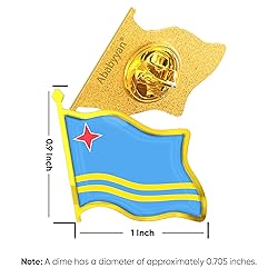 Aruba Flag Lapel Pin - Enamel Metal National Badge