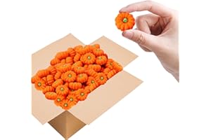 LYFORX Pumpkin Erasers Bulk Party Favors 100pcs Mini Pumpkin Erasers for Children Students Back to School Gifts Classroom Counting Math Manipulative Counters Teacher Rewarding Gift