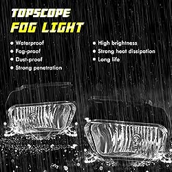 TOPSCOPE Fog Lights Replacement Compatible with