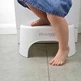 Shnuggle Sturdy Step Stool Non-Slip Kids Bathroom White Grey view 4