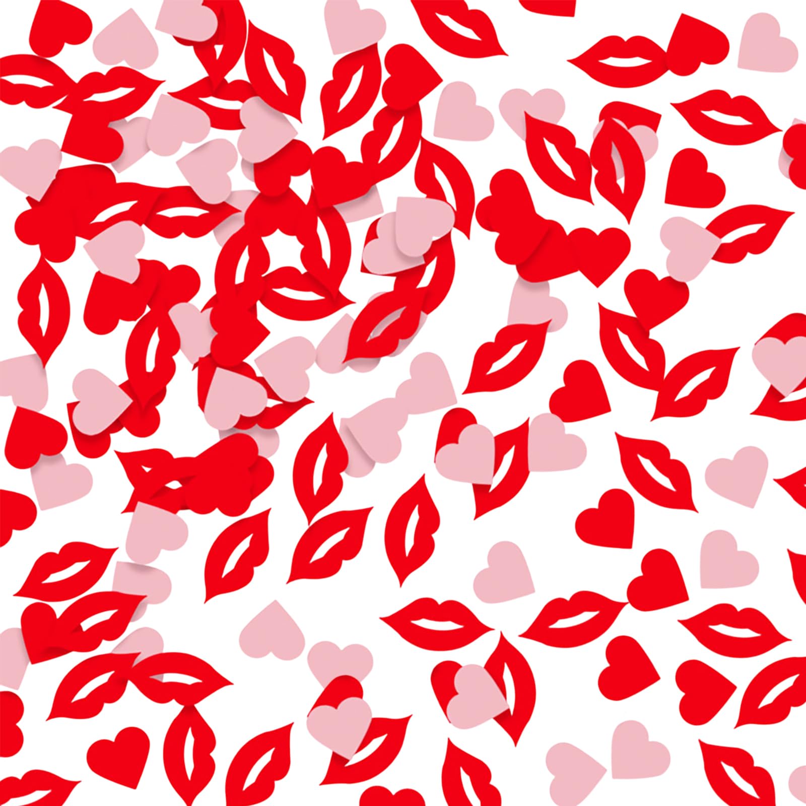 Photo 1 of 100 Pcs Heart Lips Confetti Decoration Sequins Valentine Day Wedding Engagements Anniversary Birthday Party Supplies Home Table Decor