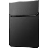 JETech Slim Laptop Sleeve for MacBook Pro 14-Inch(M5/M4/M3/M2/M1, 2021-2025), PU Leather Case with Magnetic Closure (Black)