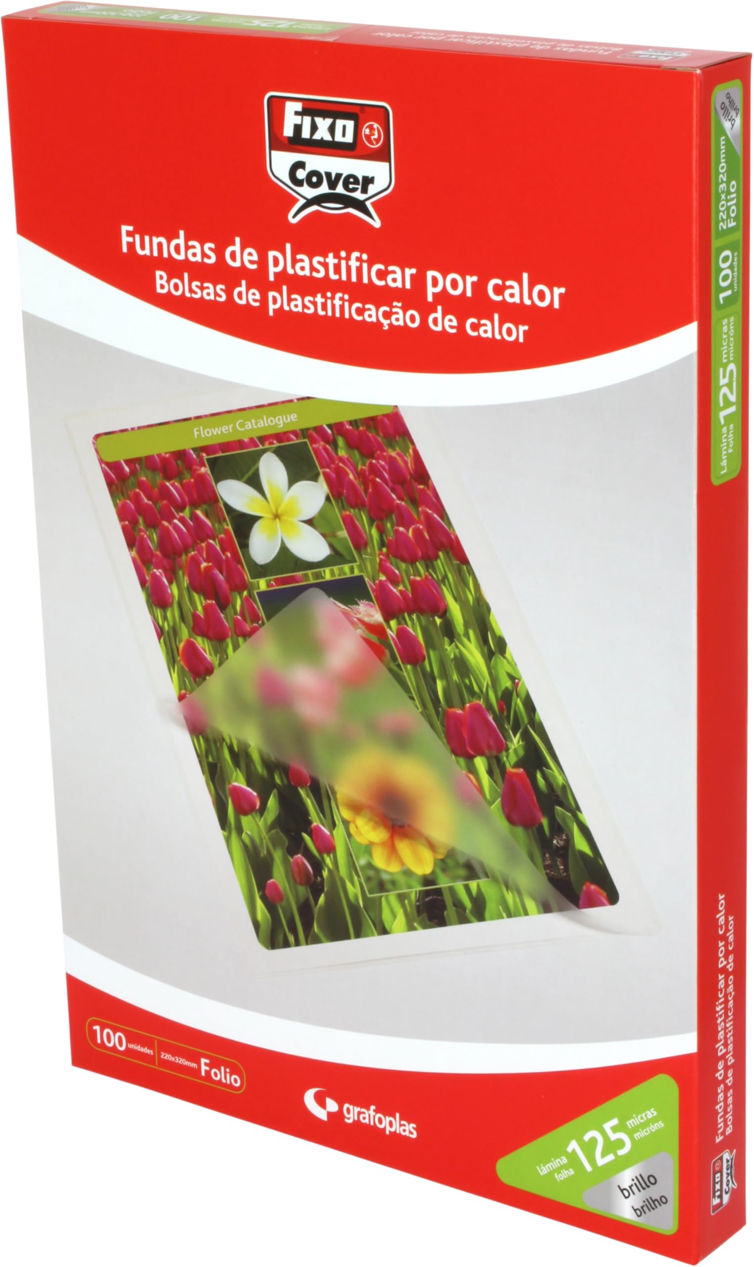 Fixo 1021200 – Box of 100 A4 Laminating Pouch A5, Gloss, 154 x 216 mm, 125 My