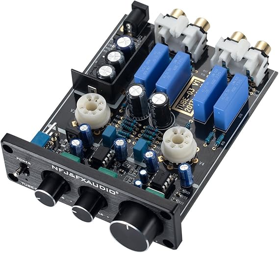 Amazon Co Jp Next Fx Audio Tube 03 Mini Vacuum Tube Preamplifier Hi Fi Stereo Preamp Treble Bass Control Sliver Electronics Cameras