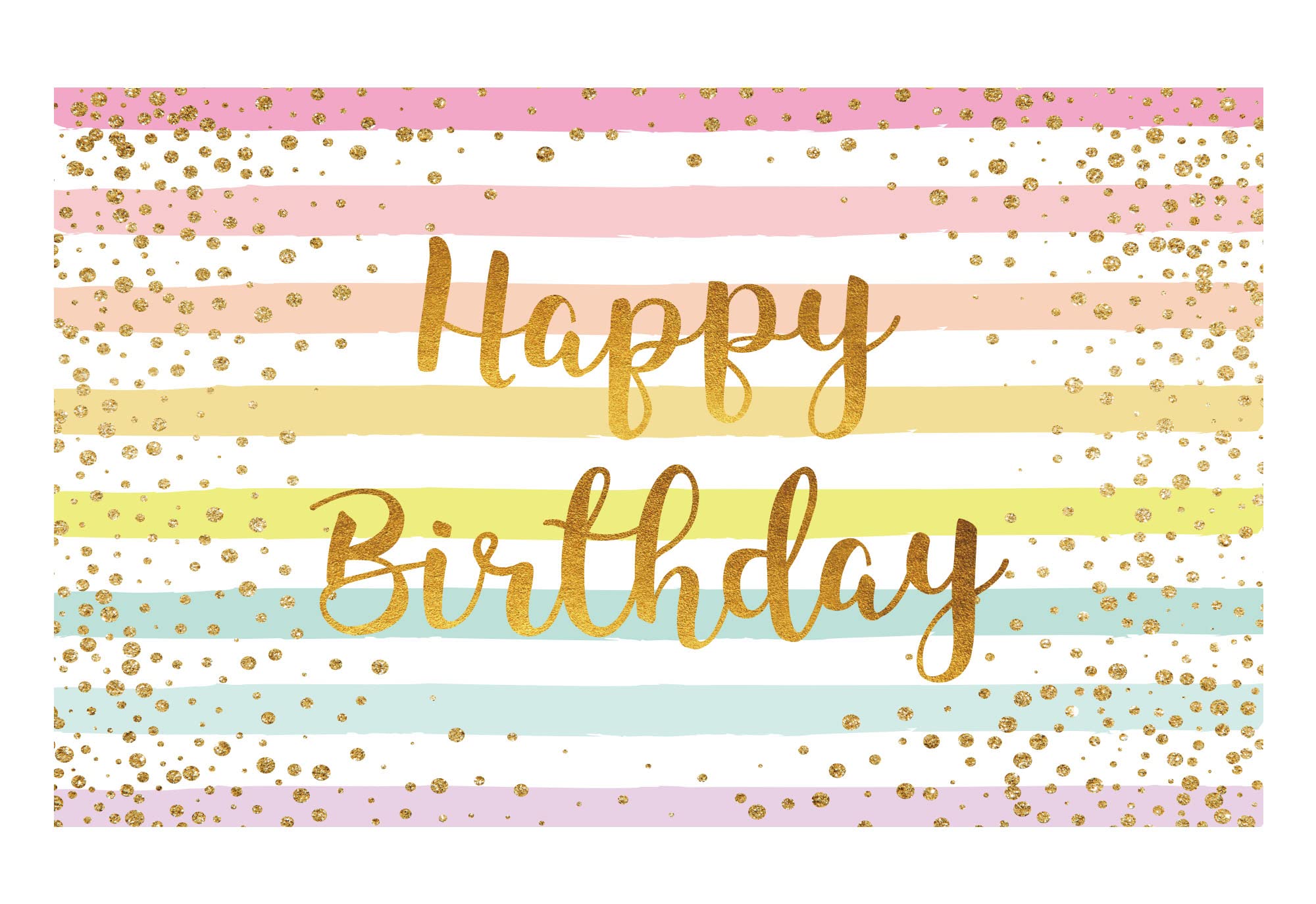 Photo 1 of Funnytree Colorful Happy Birthday Backdrop Rainbow Stripes Bday Kid Girl Baby Shower Party Banner Decoration Supplies Favors Gifts Table Photography Background Photobooth Prop