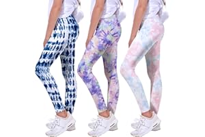 Quedoris Girls Printed Leggings Yoga Pants Multipack Leggings for Kids in 3t to 13 Years