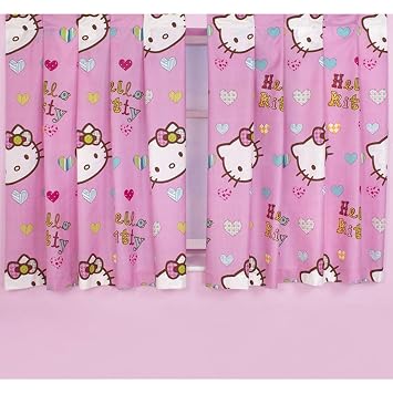 Amazon De Kinder Madchen Vorhang Set Hello Kitty 2er Pack 168
